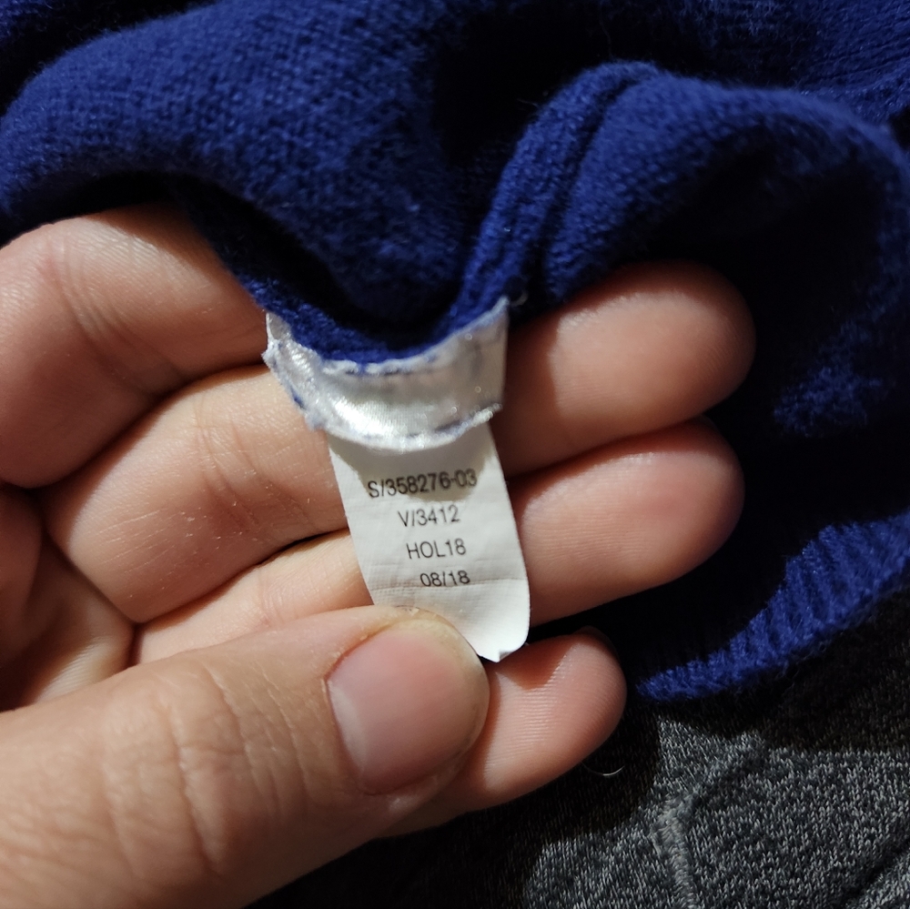 Banana Republic Men's Deep Blue Crewneck Sweater Premium Luxe Yarn Size M - Picture 14 of 15